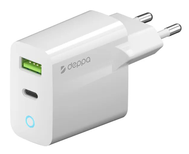 Сетевое зарядное устройство Deppa USB-A + USB-C, 65 Вт, GaN, PD, белый, USB-A + USB-C
Сетевое зарядное устройство Deppa USB-A + USB-C, 65 Вт, GaN, PD, белый, USB-A + USB-C