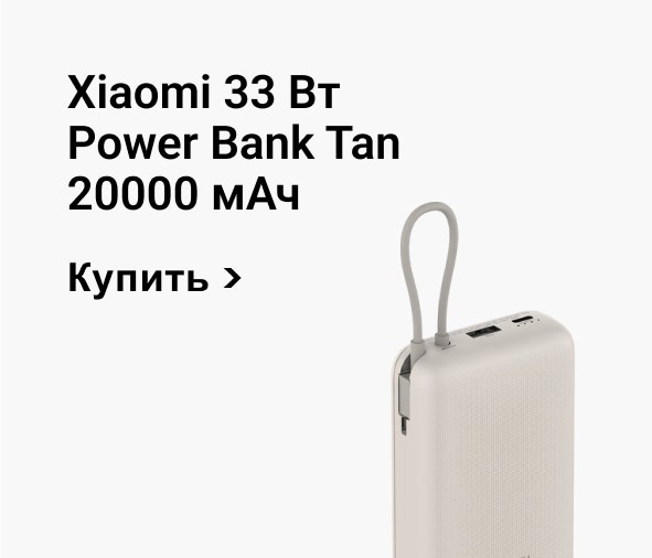 Xiaomi 33 Вт Power Bank Tan 20000 мАч