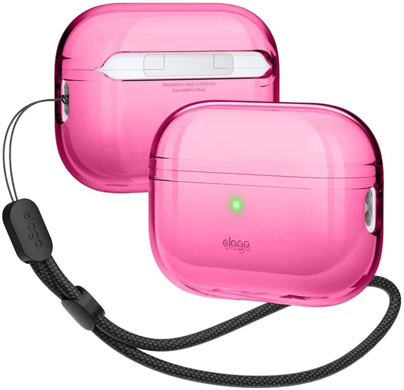 Чехол Elago Clear Round strap для AirPods Pro 2 Розовый 1890₽