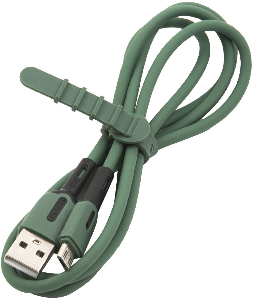 

Кабель USAMS USB-A - micro-USB, 1 м, зеленый, USB-A - micro-USB