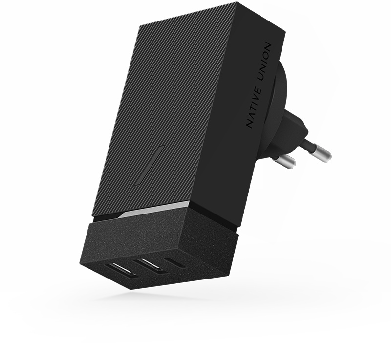 Сетевое зарядное устройство Native Union 45 Вт USB-A USB-C PD Черный 3990₽