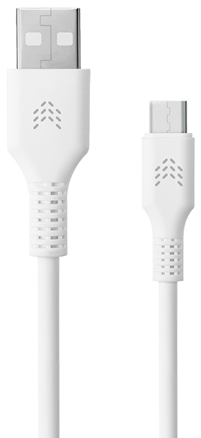 Кабель Rocket Flex USB-A - USB-С, 1 м, пластик, белый