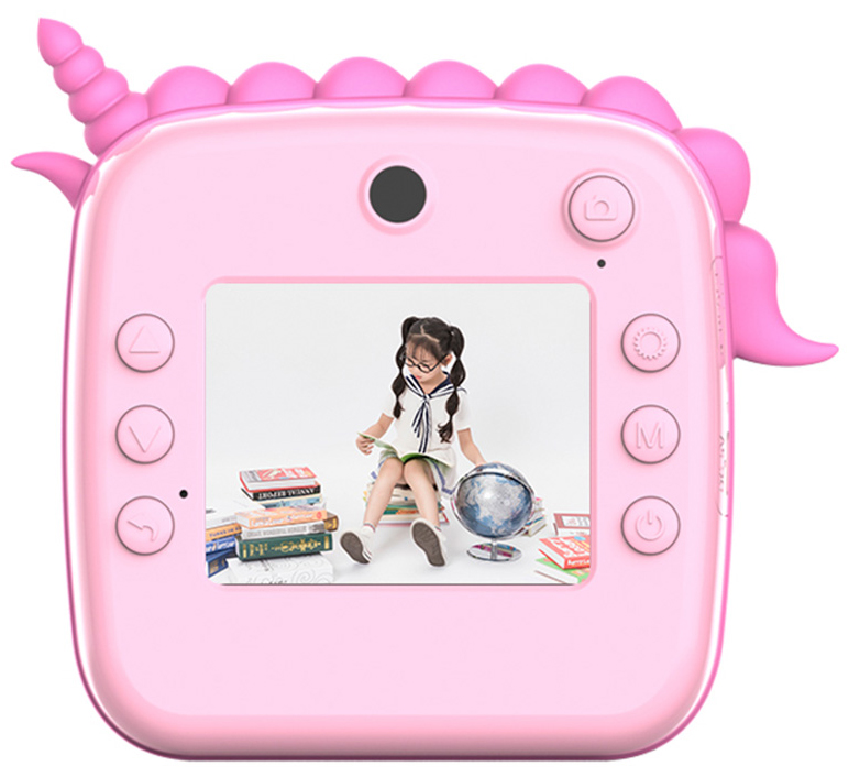 Фотопринтер детский KID JOY Print Cam 24 HD экран 2 линзы Розовый 4990₽