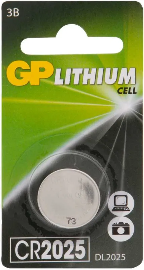 

Батарейка GP Lithium CR2025, 1 шт, Lithium CR2025