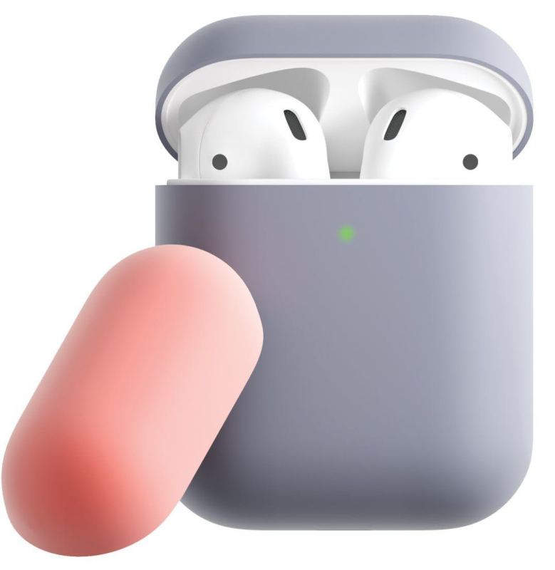 Чехол moonfish для футляра AirPods силиконовый Фиолетовый 490₽