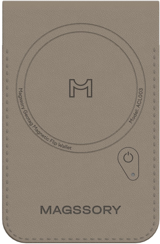 Чехол-бумажник Magssory Geotag Flip MagSafe/Find My, Латте