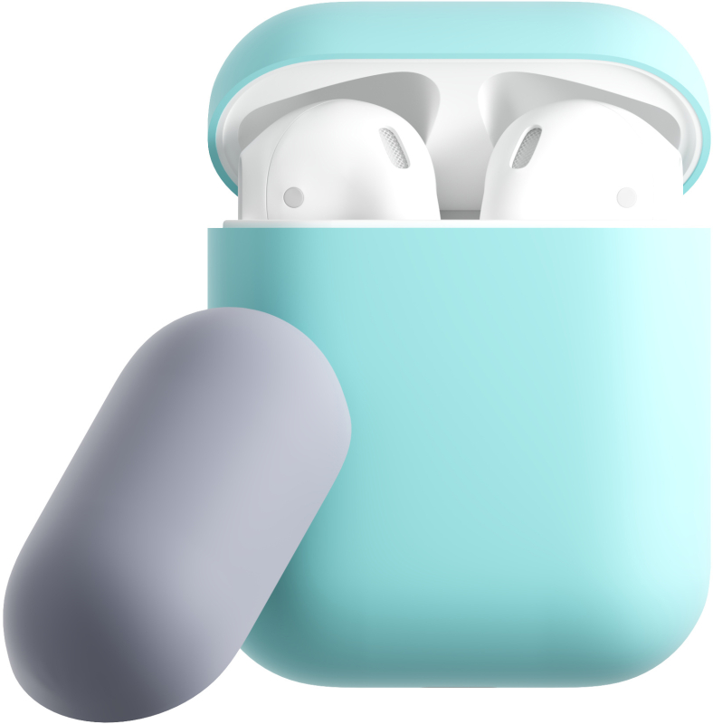 Чехол moonfish для футляра AirPods, силиконовый, Сиреневый
