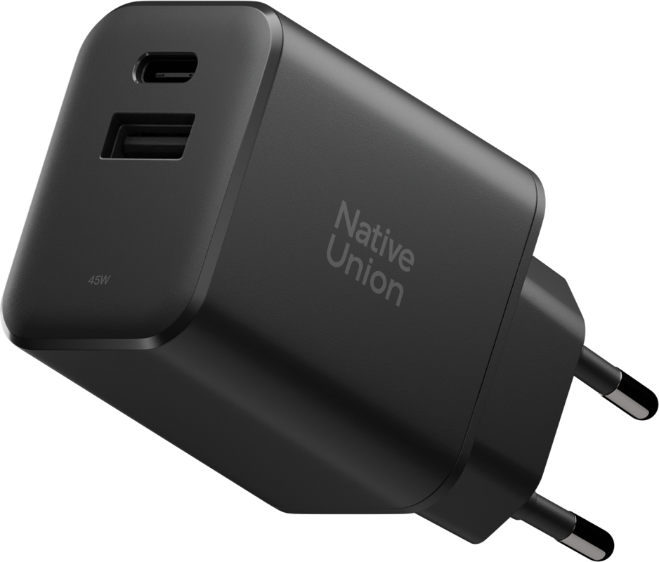Сетевое зарядное устройство Native Union Fast GaN Charger USB-CUSB-A 45 Вт Черный 9990₽
