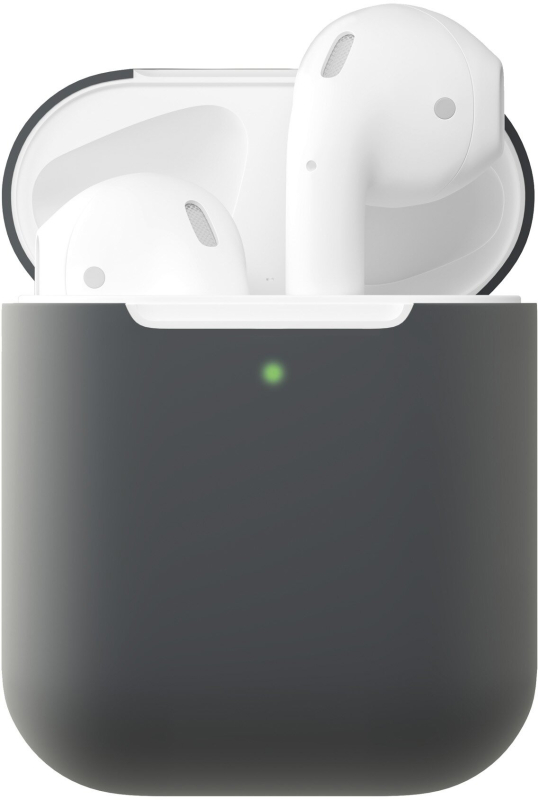 Чехол moonfish для футляра AirPods силиконовый Темно-серый 490₽