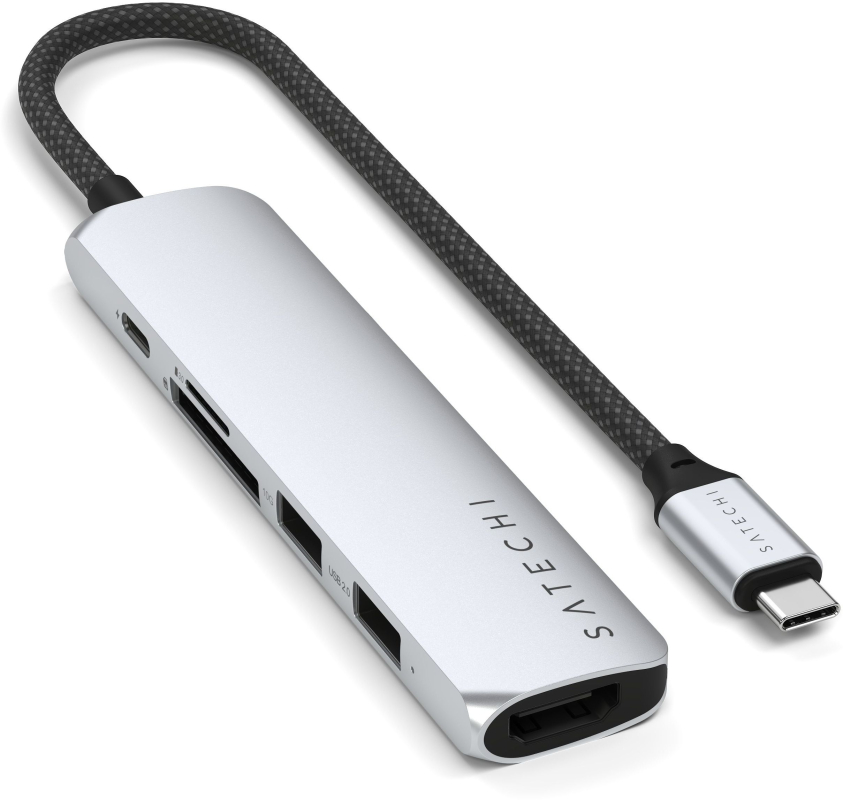 Адаптер Satechi USB-C 6-в-1 Серебристый 8990₽
