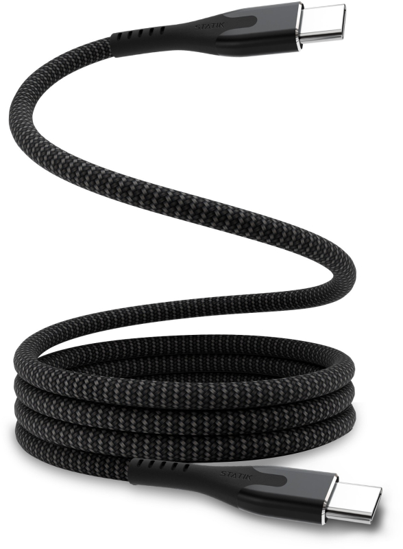Зарядный кабель STATIK MagStack Pro USB-C -USB-C, 100 Вт, 1 м, Черный