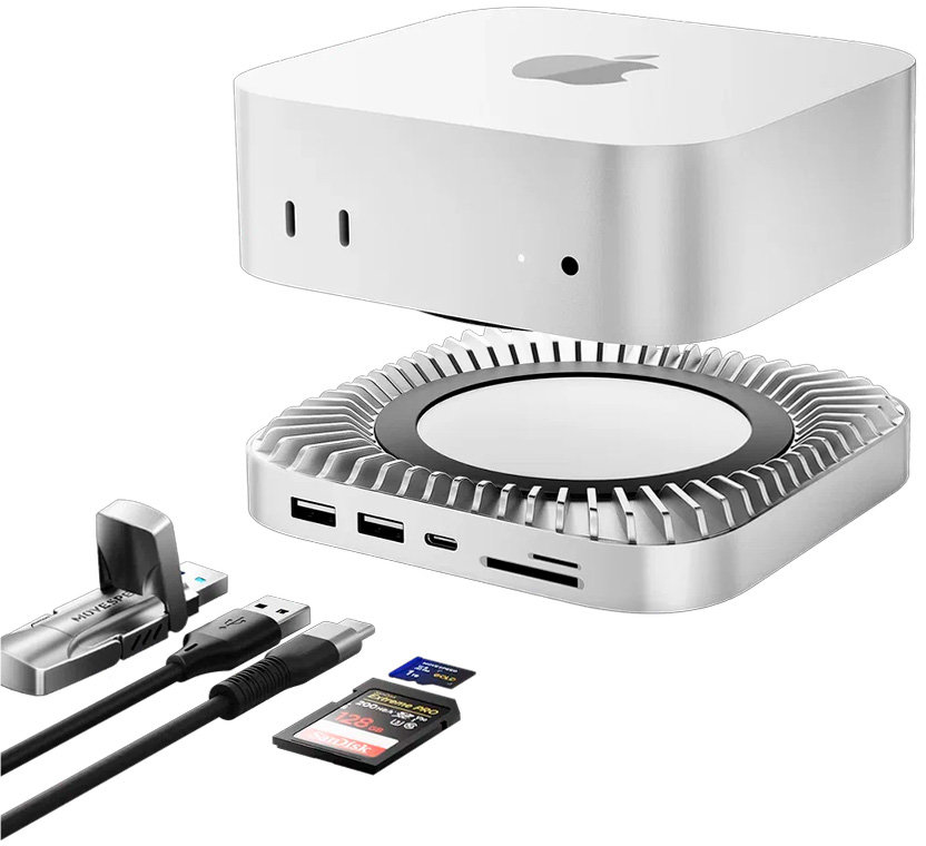 Адаптер Movespeed USB-C USB-A HDMI mini-Jack SDmicroSD Серебряный 12990₽