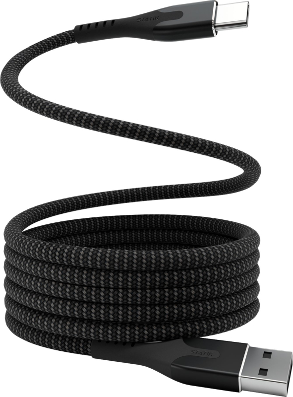 Зарядный кабель STATIK MagStack USB-C - USB-A, 27 Вт, 1 м, Серный