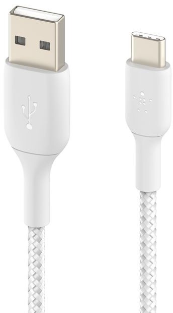 Кабель Belkin BoostCharge Braided USB-A - USB-C 2 м Белый 3990₽