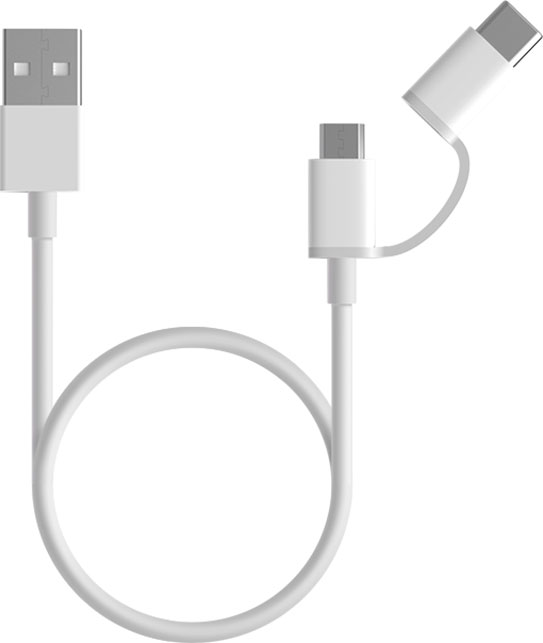 

Кабель Xiaomi 2-в-1 USB Micro-USB to Type-C 30 см, Белый, 2-в-1 USB Micro-USB to Type-C 30 см