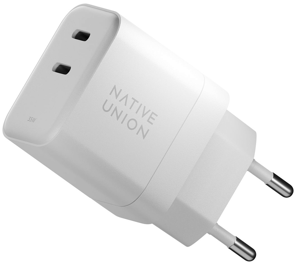 Сетевое зарядное устройство Native Union Fast GaN Charger 2 USB-C PD 35 Вт Белый 7990₽
