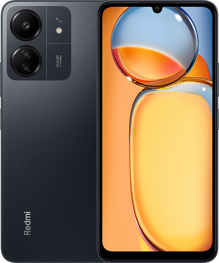 

Смартфон Redmi 13C, 4+128 Гб, Полночный черный, 13C