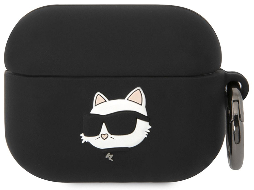 Чехол Karl Lagerfeld Choupette Ring 3D для Airpods Pro Черный 990₽