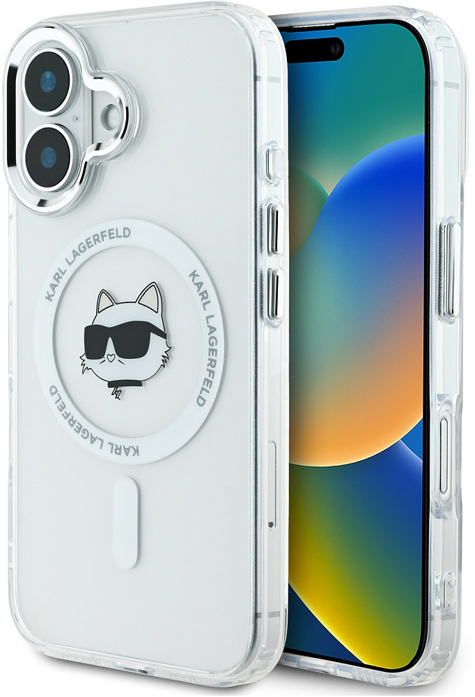 Чехол Karl Lagerfeld NFT Choupette MagSafe для iPhone 16 Белый 3290₽