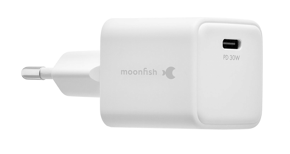 Сетевое зарядное устройство moonfish USB-C GaN PD 30 Вт Белый 4990₽