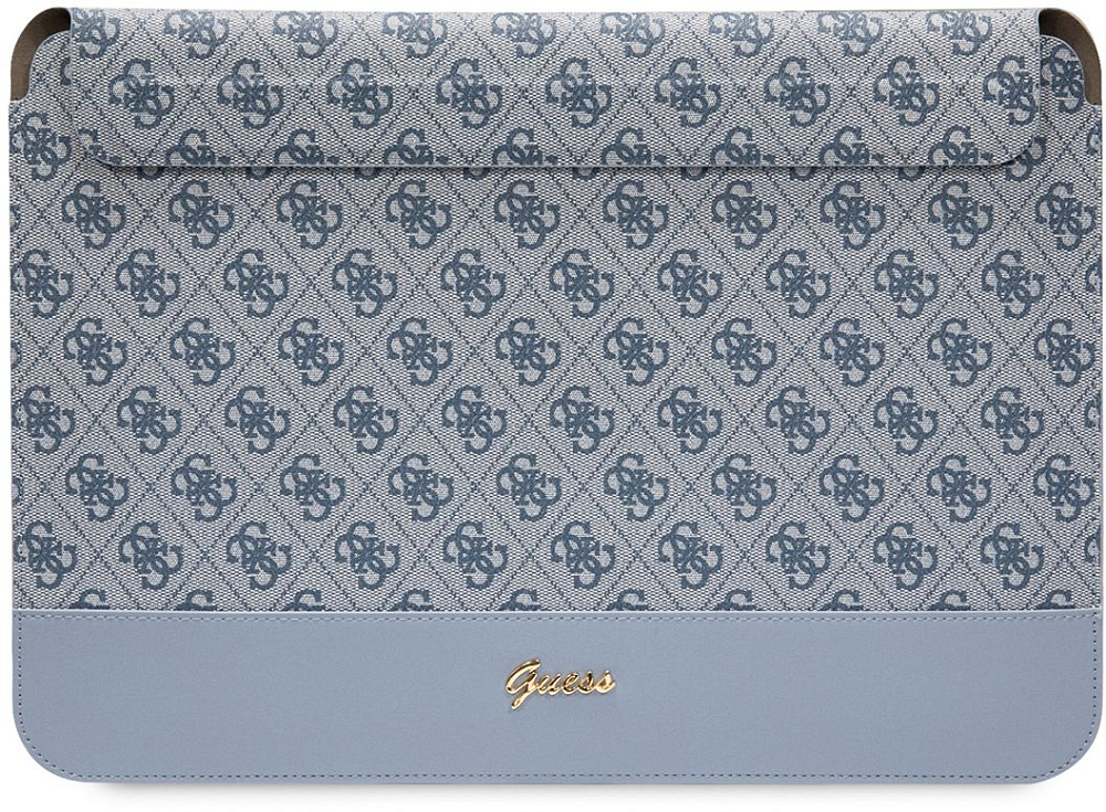 Чехол-конверт Guess 4G Bottom Stripe Metal Logo для ноутбуков 14 Синий 4990₽