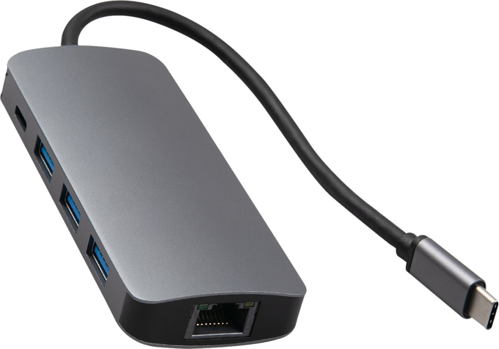 Адаптер moonfish Multiport Type-C 8-в-1 для ноутбука Серый 9890₽