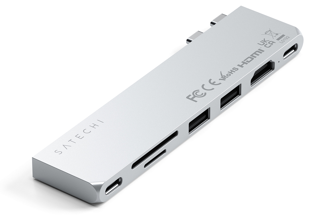 Адаптер Satechi USB-C Pro Hub Slim Серебристый 8990₽