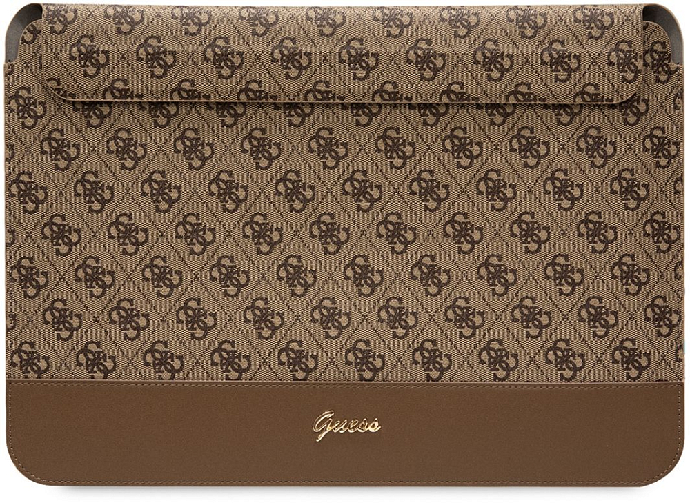 Чехол-конверт Guess 4G Bottom Stripe Metal Logo для ноутбуков 14 Коричневый 4990₽