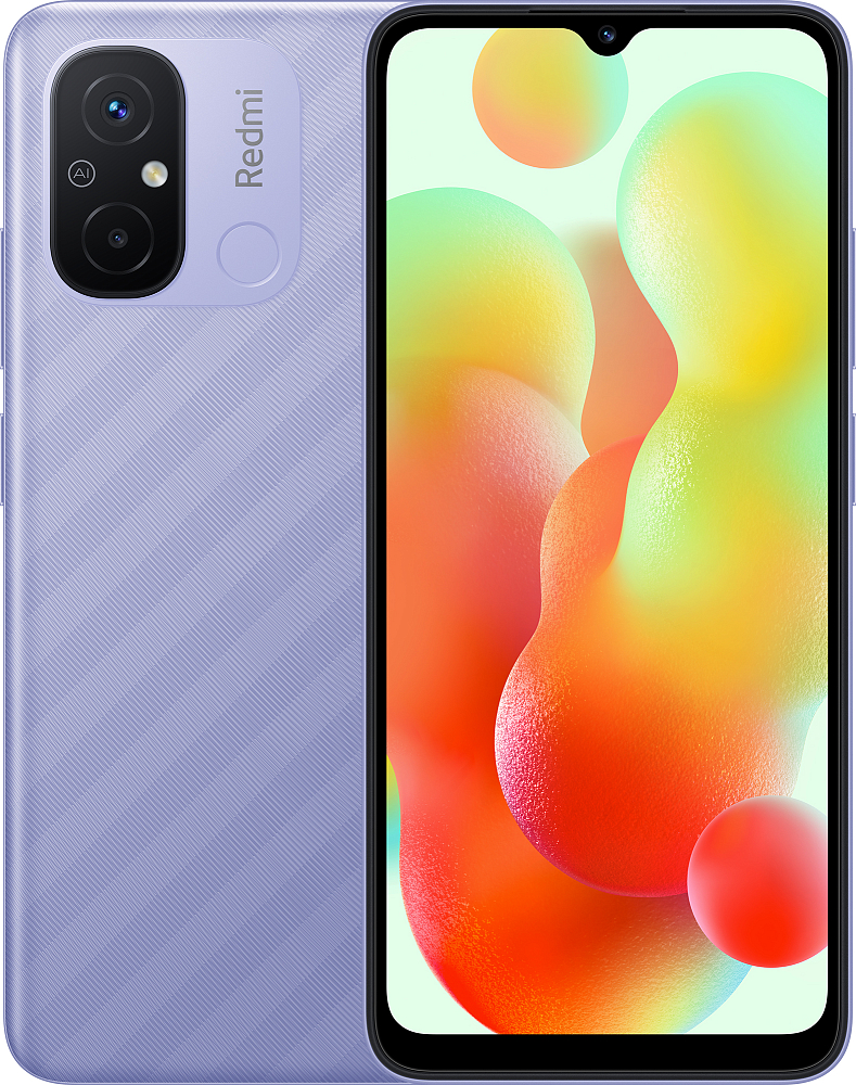 

Смартфон Redmi 12C, 3+64 Гб, Лавандовый фиолетовый, 12C