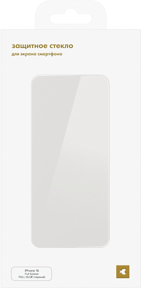 Стекло защитное алюмосиликатное moonfish для iPhone 16 Full Screen Full Glue Черный 3290₽