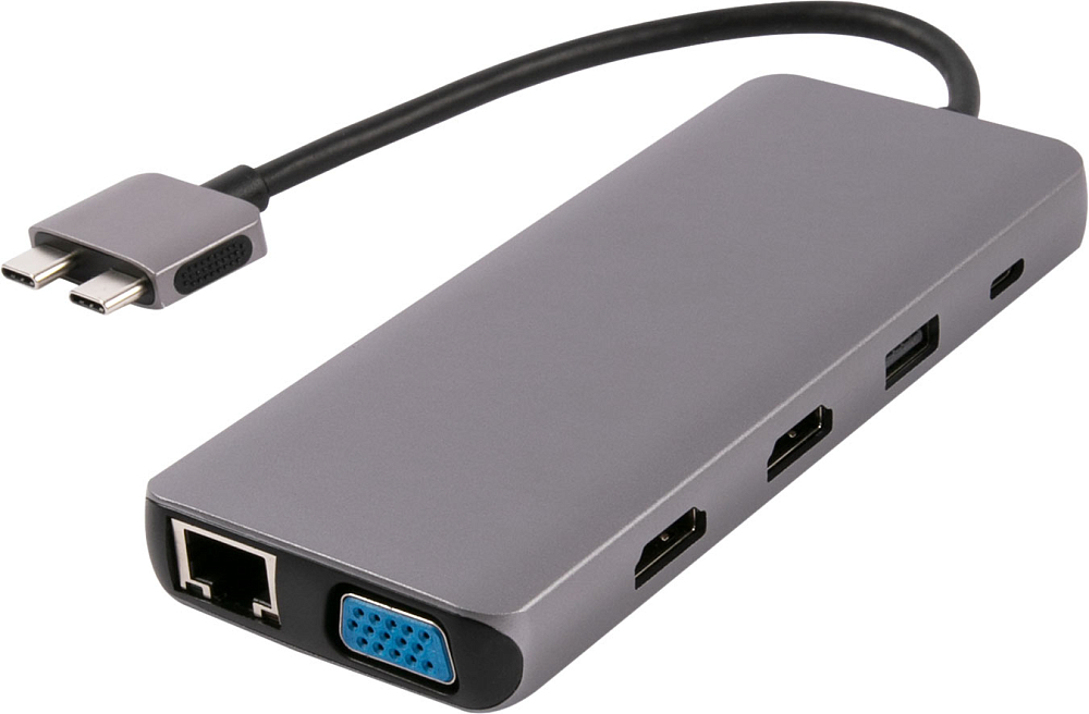 Адаптер moonfish Multiport Type-C 12-в-1 Серый 6990₽