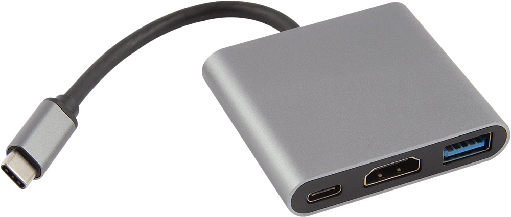 Адаптер moonfish Multiport Type-C 3-в-14К 60 Гц Серый 6590₽
