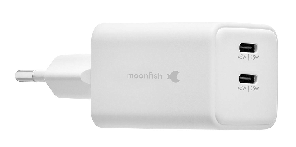 Сетевое зарядное устройство moonfish USB-C GaN PD 45 Вт Белый 5990₽