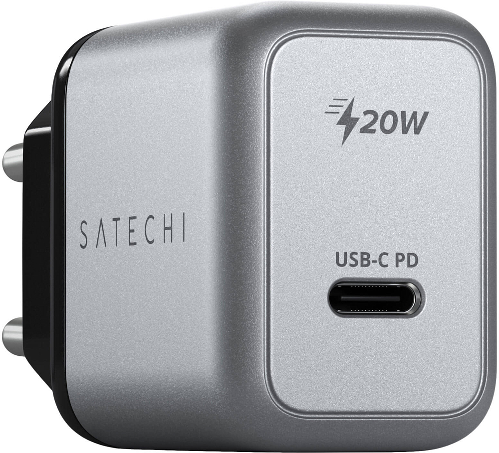Сетевое зарядное устройство Satechi Wall Charger USB-C PD 20 Вт Серый космос 2990₽