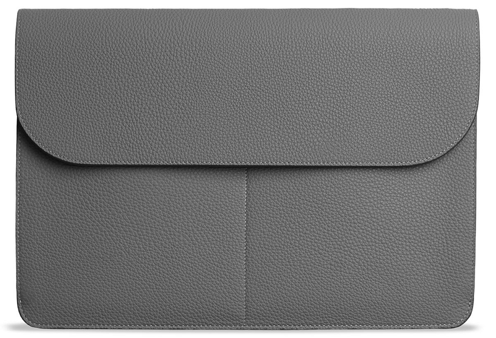 Чехол-конверт Bustha Jump Flap Sleeve для ноутбуков 14 кожа Серый 17990₽